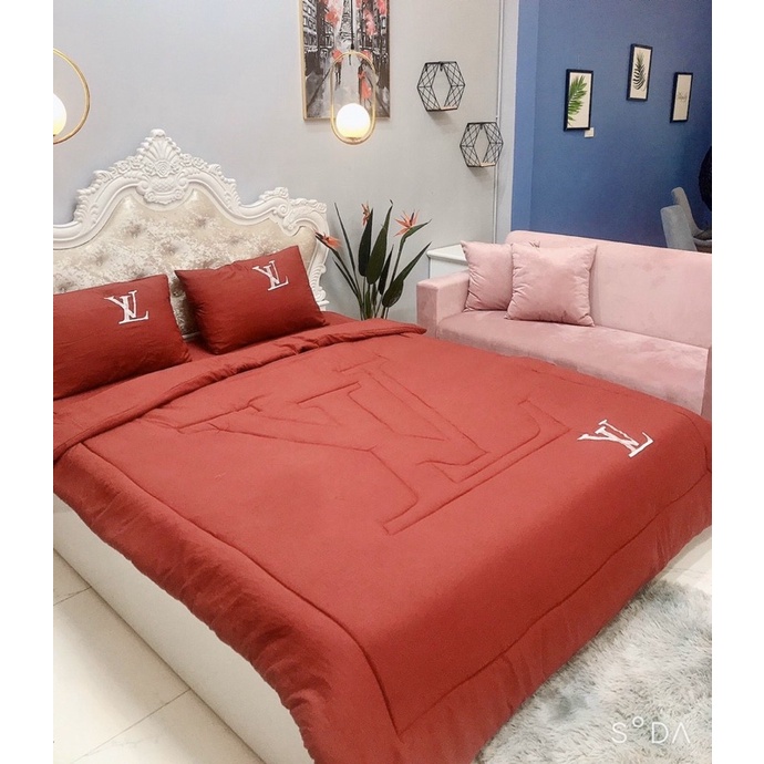 Bộ 5 món chăn ga gối đũi thương hiệu cao cấp