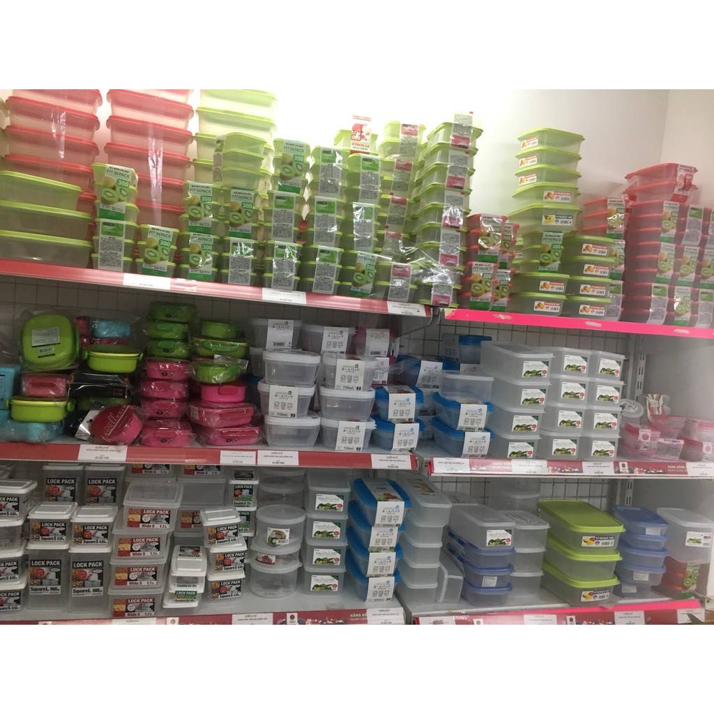 Hộp nhựa đựng thực phẩm Nhật Bản đủ kích thước dung tích Made in Japan- Hàng Nhật nội địa