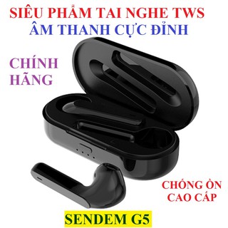 [CHÍNH HÃNG] Tai nghe Bluetooth V5.0 TWS SENDEM G5 hàng cao cấp - Thiết kế thời trang - Âm thanh cực đỉnh - Chống ồn tốt