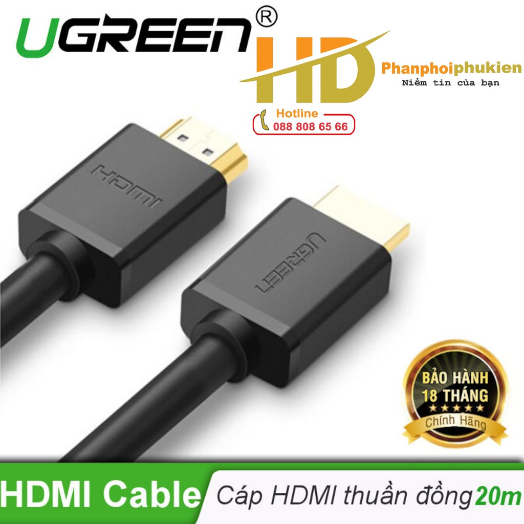 Dây HDMI 20M Ugreen 10112 - Cáp HDMI 20M Ugreen 10112