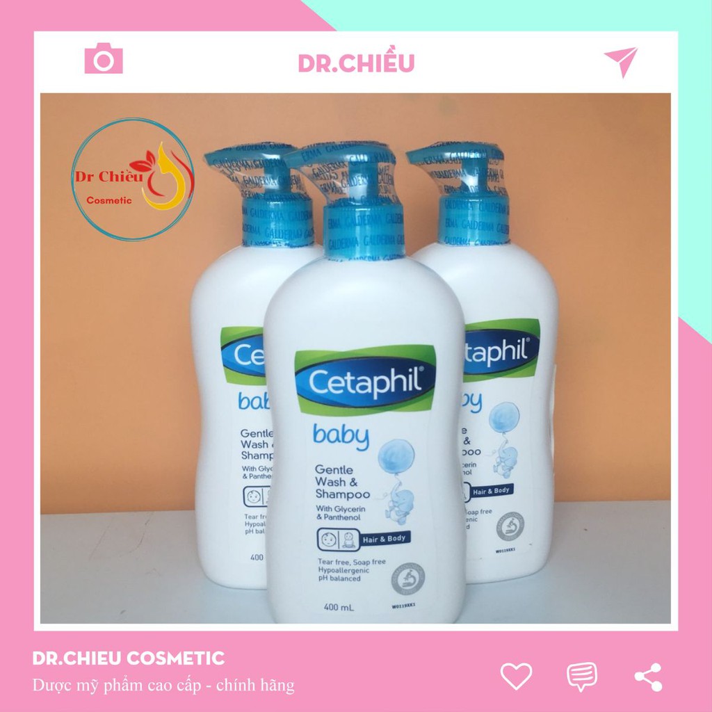 Sữa tắm gội cho bé⚜️NEW⚜️ Sữa tắm gội Cetaphil Cetaphil Baby Gentle Wash & Shampoo 400ml