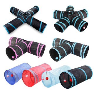 Cat Tunnel 5 Way Pet Play Tunnel Collapsible Tunnel Toy for Cats Dogs Rabbits Pets