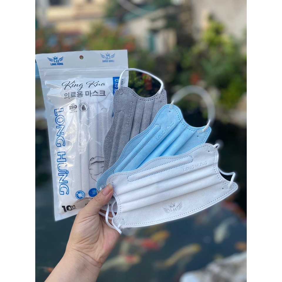 Thùng 300 chiếc khẩu trang y tế 4 lớp kiểu dáng Hàn Quốc mới nhất - Khẩu trang king crab Long Hưng