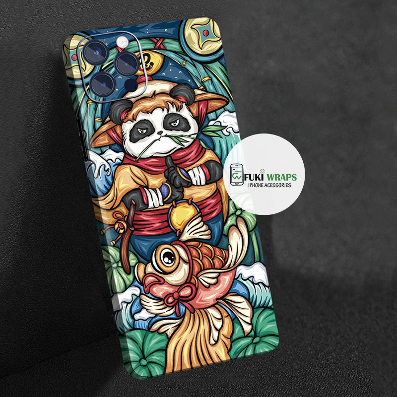 Tấm dán Skin Mặt Sau GấuTrúc FULL VIỀN Dành Cho 13prm , 12prm , 11prm , x, xsm , ip11 , ip12 , ip13 - FukiShop