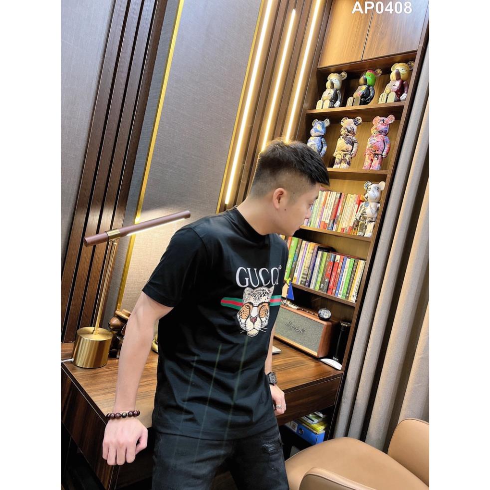 Áo Phông GC hình mèo chất đẹp,Áo thun gucci Hottrend chất mát không xù, Áo thun 100%cotton.
