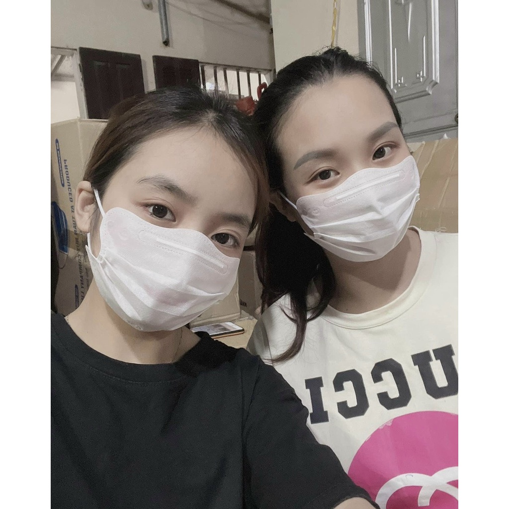 Combo 50 chiếc khẩu trang 4D cua mới, phong cách, độc lạ, khẩu trang y tế trắng