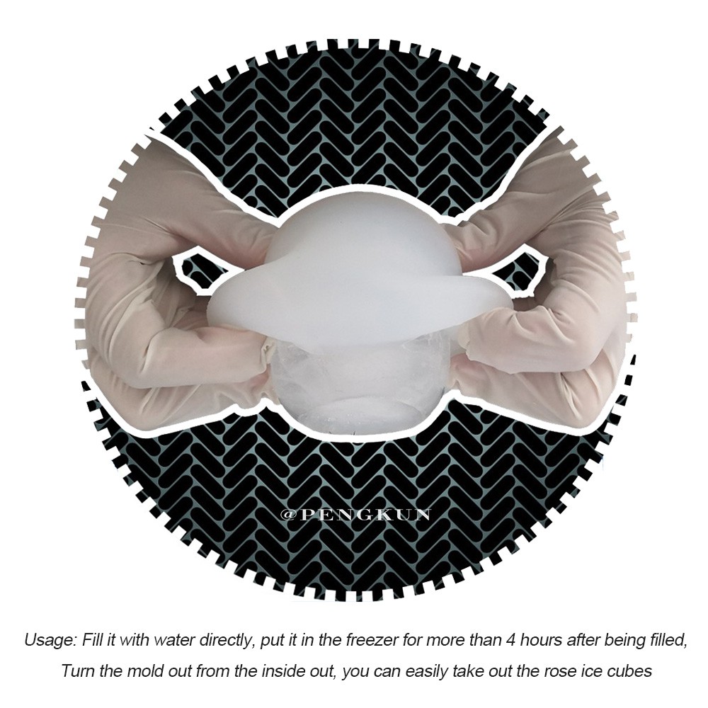 Khuôn làm đá viên/nến/sáp hình hoa hồng/hình tròn lớn handmade bằng silicone