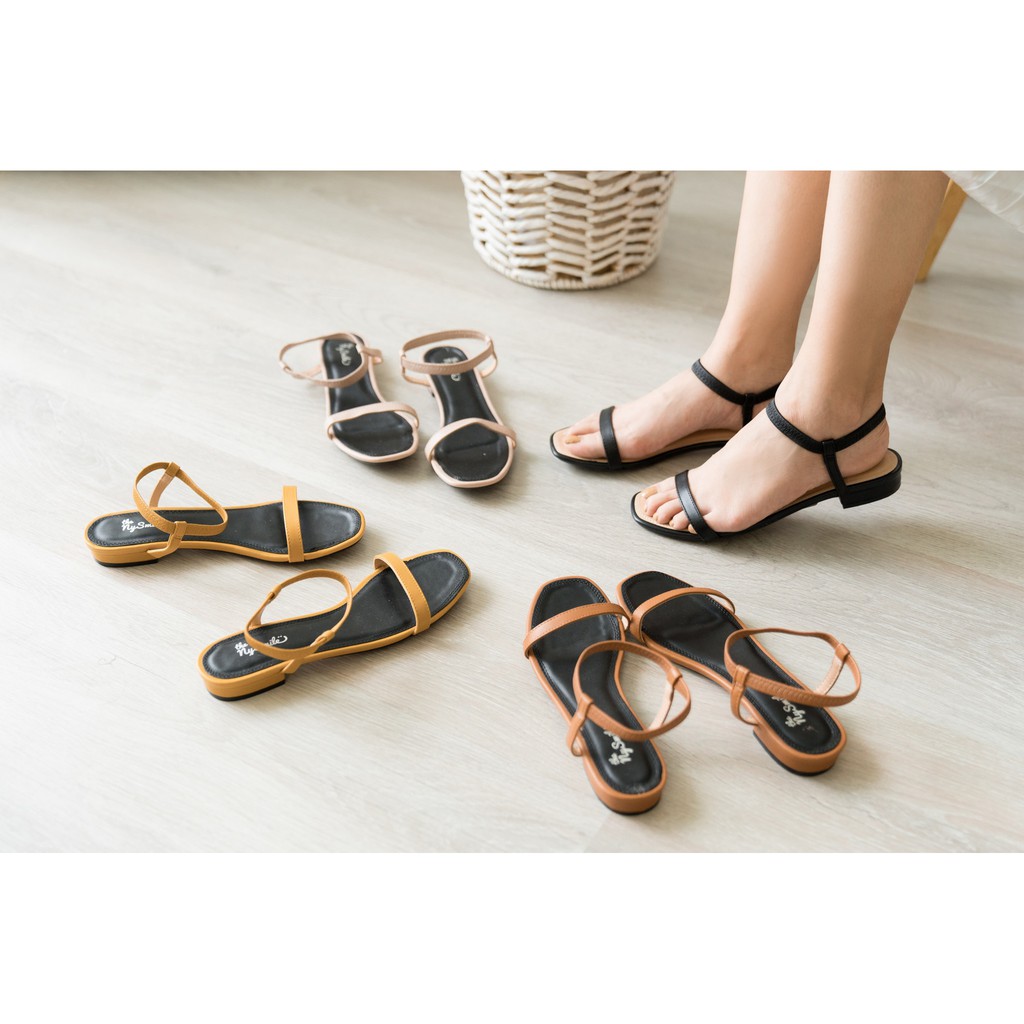 Giày sandal quai thun gót 1cm - THENYSMILE - Menun 2