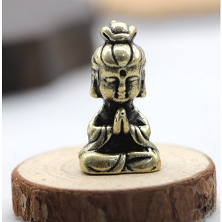 Phật quan âm bồ tát mini 🎁freeship🎁 phật bà bằng đồng -tượng đồng trang trí tiểu cảnh