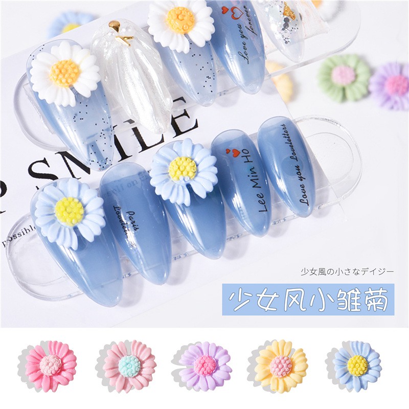 Hoa Cúc Nhỏ Ba Chiều Trang Trí Móng Nghệ Thuật