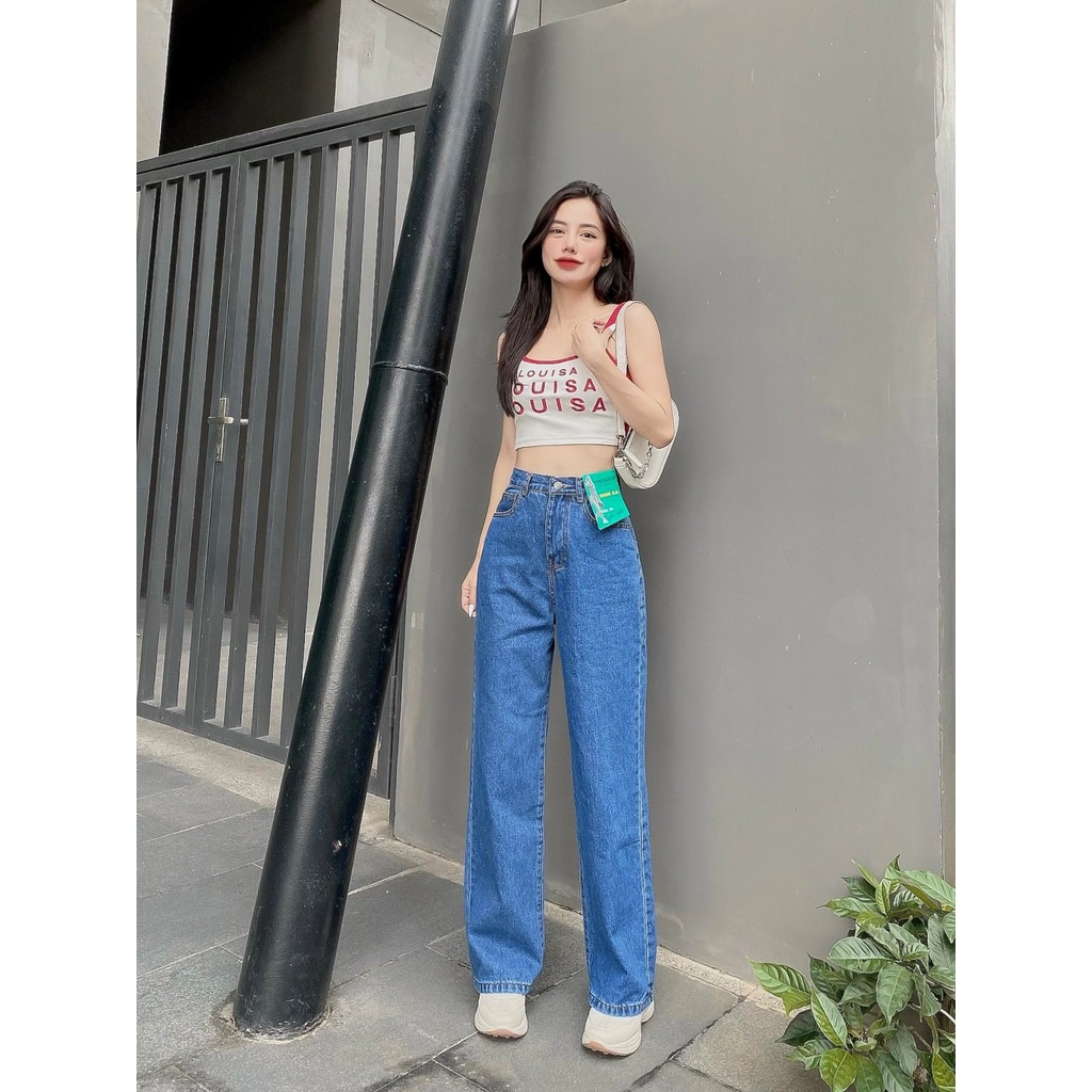 Quần Jeans Baggy Nam Nữ, Quần Bò Ống Suông Rộng Trẻ Trung Năng Động hottrend 2022 J3- Ảnh thật shop tự chụp