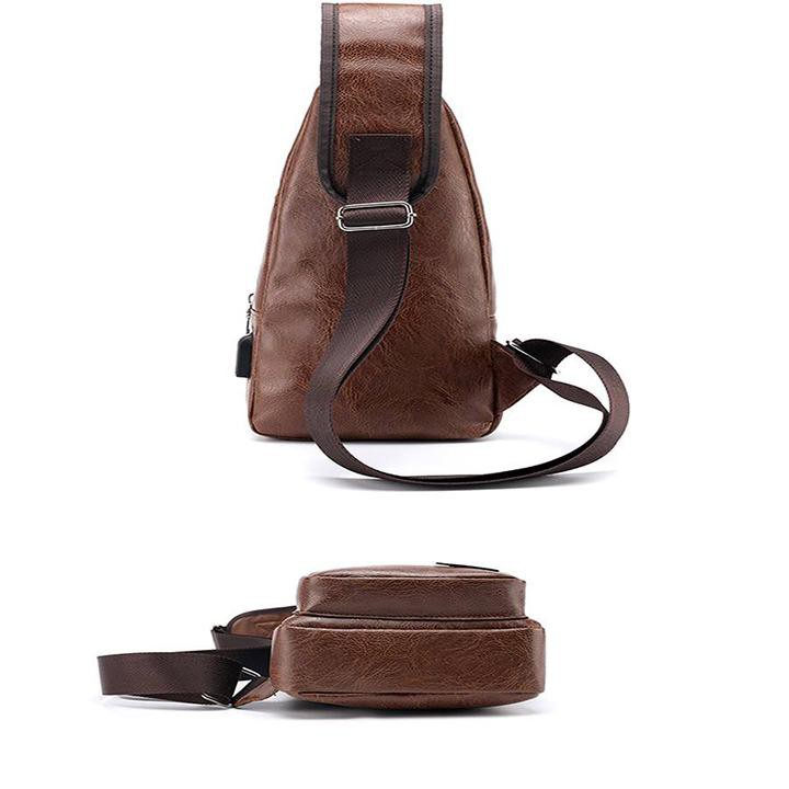 [SHOP MỚI - GIÁ SỈ]TÚI ĐEO CHÉO NAM DA- Túi Nam Đeo Chéo Đẹp Có cổng sạc USB và lỗ tai nghe thời trang Hàn | BigBuy360 - bigbuy360.vn