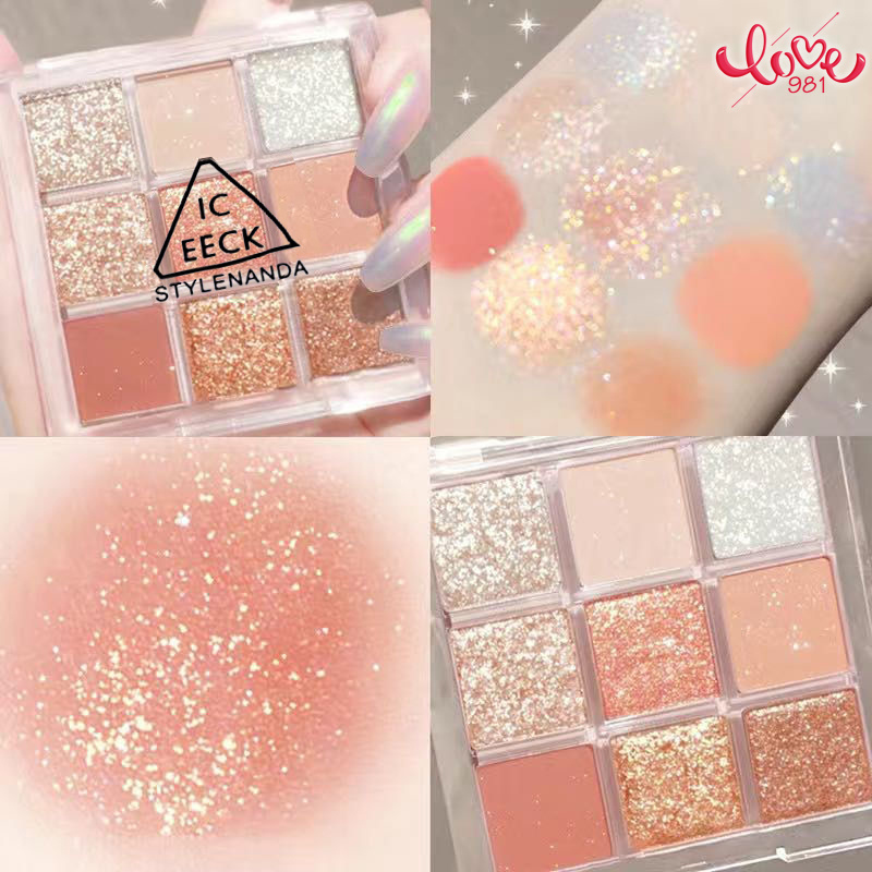 [Hàng mới về] Bảng Phấn Mắt Màu Sắc Rực Rỡ Ánh Ngọc Trai Lấp Lánh Lâu Trôi Không Thấm Nước Tiện Dụng