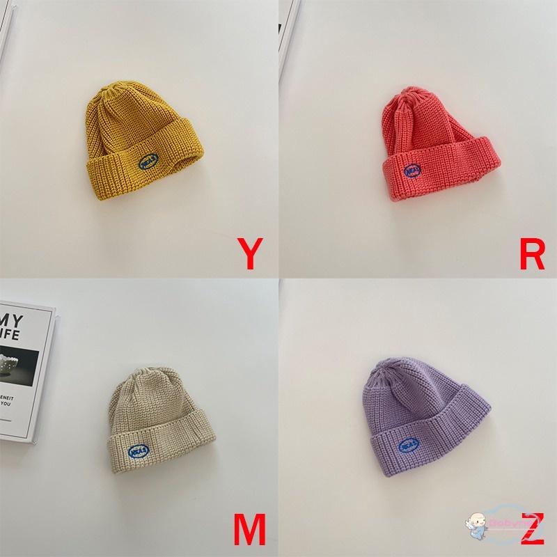Mũ Beanie Dệt Kim Co Giãn Thời Trang Thu Đông Cho Bé