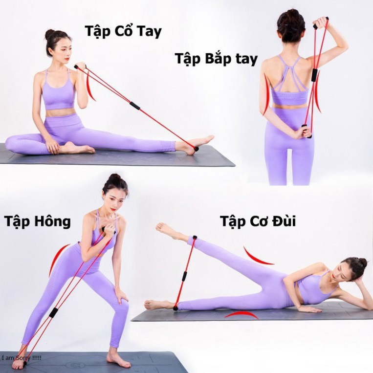 Dây Kéo Đàn Hồi Tập Thể Lực, Tập tay Đa Năng Vòng Số 8 Jun Sport