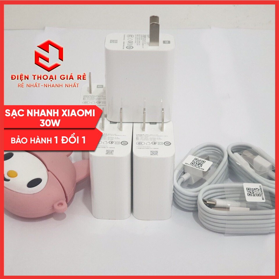 Củ Sạc Nhanh Xiaomi 30W (Máy K30 5G, K30 Pro, K30 RC, K30i) - MDY-11-EF - 1 ĐỔI 1 TRONG 3 THÁNG