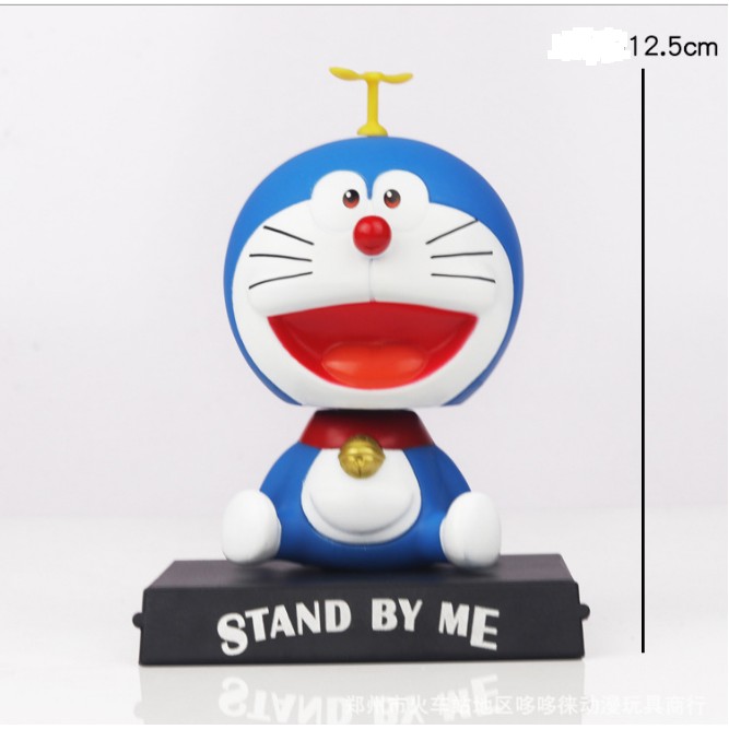 KHO-HN * Búp bê Doraemon đầu gật gù để trang trí bàn học, táp lô xe hơi