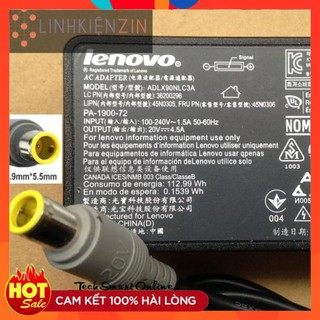 Sạc Laptop Lenovo Thinkpad chân vàng dạng kim tròn 20V 4.5A 90W bảo hành 12 tháng