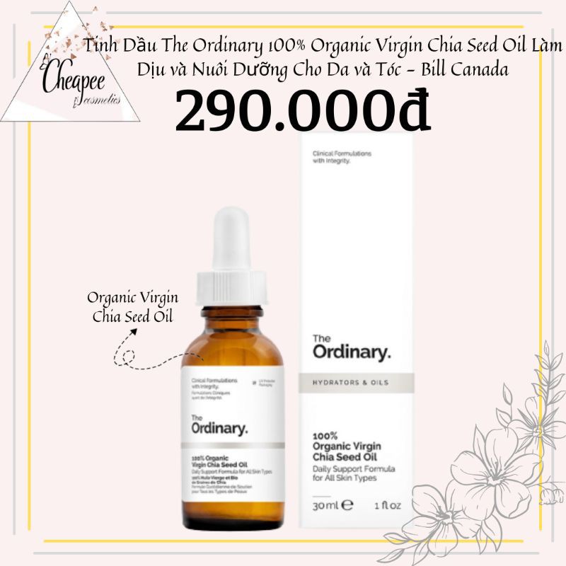 Tinh Dầu Hạt Chia Thiên Nhiên The Ordinary 100% Organic Virgin Chia Seed Oil - 30ml