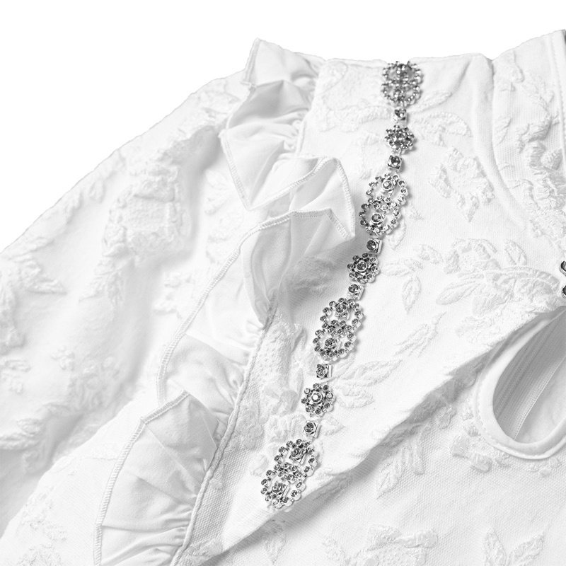 Váy gấm sườn xám Taffy dài tay tiểu thư Souris By G