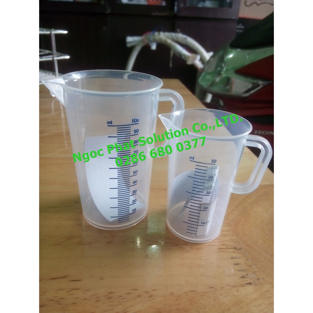 ĐỨC - Ca nhựa chia vạch, tay cầm 50ml, 100ml, 250ml, 500ml, 1000ml