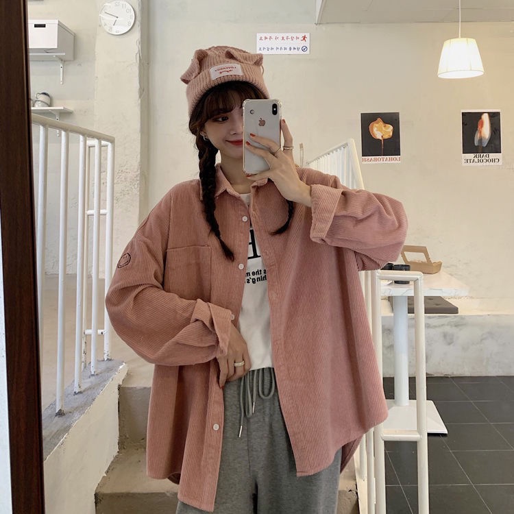 Áo sơ mi khoác ngoài phong cách Hàn Quốc