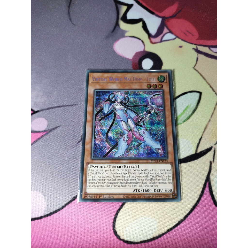 Thẻ trò chơi Yugioh chính hãng Konami UK Virtual World Mai-Hime Lulu MP21-EN173 Prismatic Secret Rare