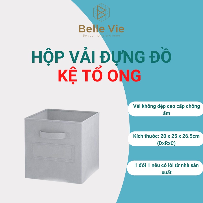 💖MIỄN SHIP💖Hộp Vải Đựng Vừa Kệ Tổ Ong Tiện Lợi