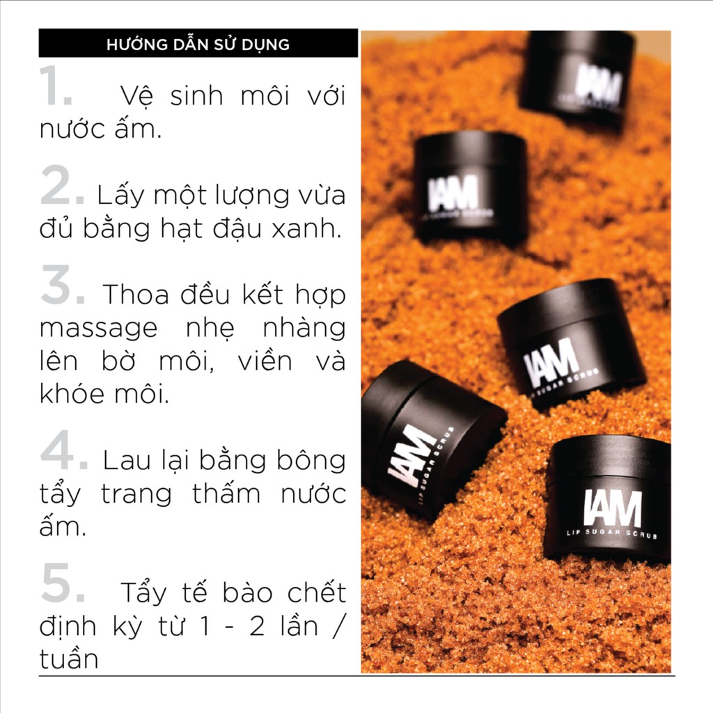 IAM Lip Sugar Scrub - Đường Nâu Tẩy Tế Bào Chết Cho Môi | BigBuy360 - bigbuy360.vn