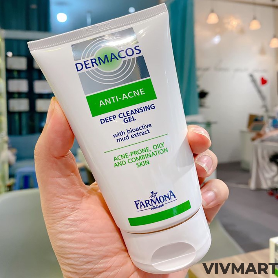 ✅ Sữa Rửa Mặt Dermacos - Sạch Sâu, Ngừa Mụn, Cho Da Dầu - Farmona Dermacos AntiAcne Deep Cleansing Gel 150ml