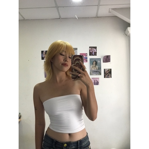 GENER | Áo ống trắng/đen - Sassy Top In Black/White - Y2K Style