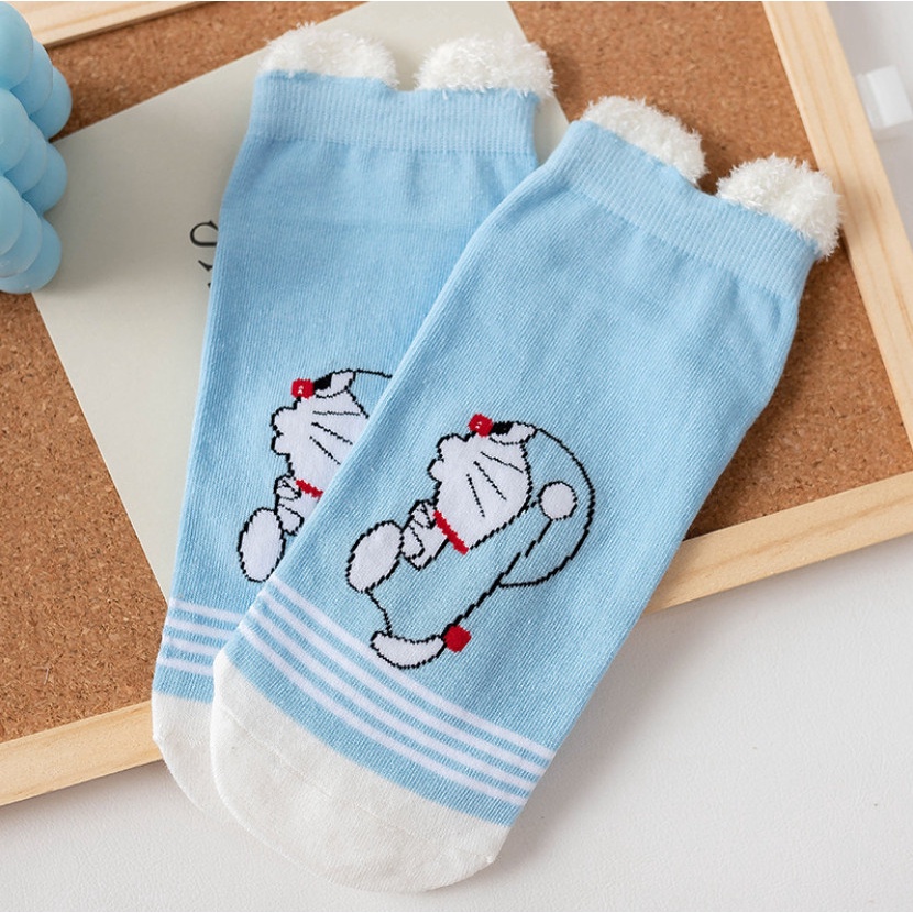 Tất vớ cổ ngắn cho nữ hình Doraemon Shin bút chì dễ thương đi siêu xinh ấm áp giá rẻ