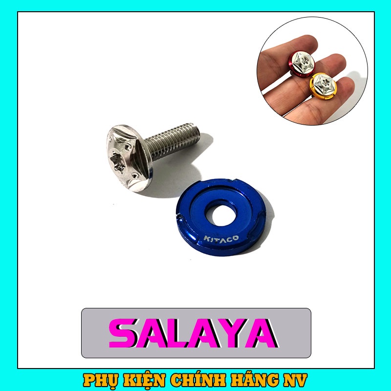 Ốc Salaya 5li15, 5li20 đầu dù gắn mão chắn gió và đồng hồ Winner X, Sonic và áo honda các loại xe