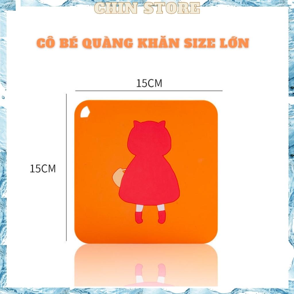 Tấm lót cốc bàn ăn, cốc silicone mềm cách nhiệt hình thú đáng yêu không thấm nước, chống trơn trượt 15cm