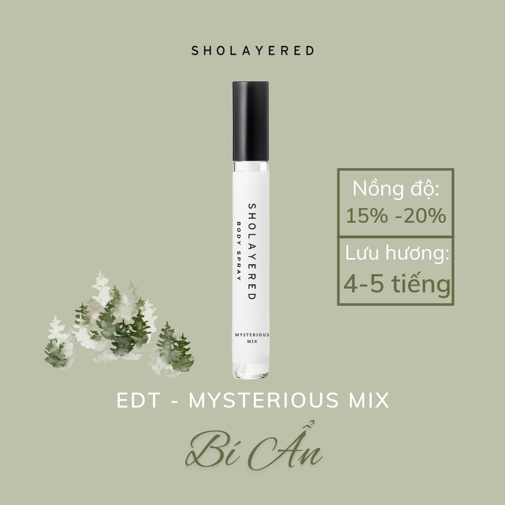 Nước hoa nam nữ unisex EDT Sholayered Chính hãng Nhật Bản 10ml [Mysterious Mix]