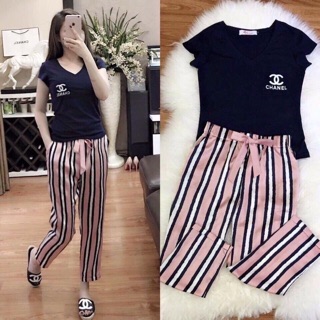 Bộ quần lụa áo cotton siêu đẹp