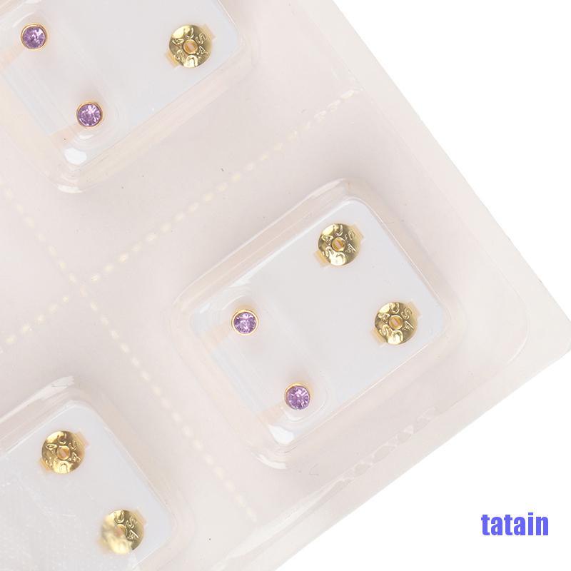 [Hàng mới về] Set 12 chốt chặn bông tai làm từ thép an toàn sức khỏe