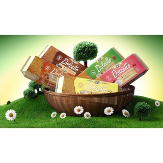 Bánh Bông Lan Tươi nhập khẩu Ý Freddi mềm nhân kem Dâu/ Mơ/ Vanilla/ Cacao/ Cherry 200g hộp 8 gói bánh