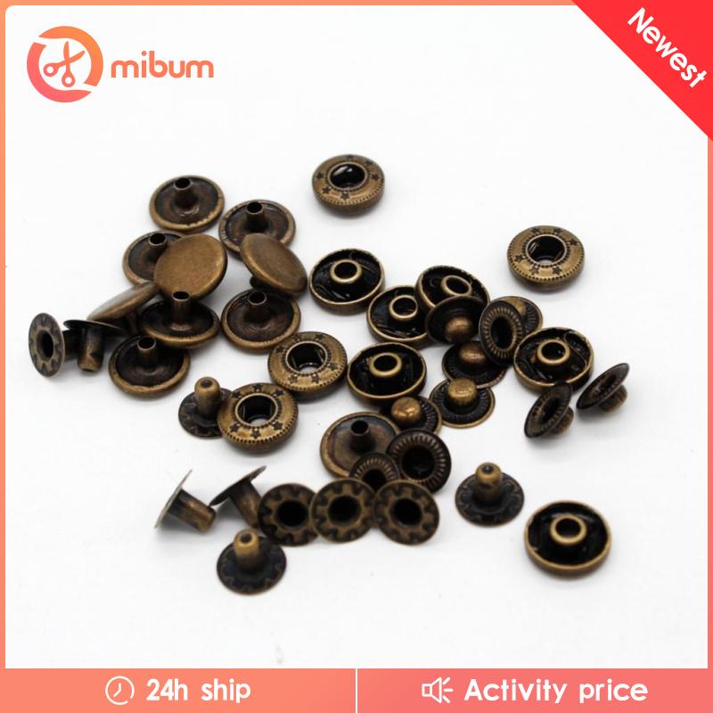 Set 10 nút bấm kim loại tiện dụng cho túi xách/ quần áo