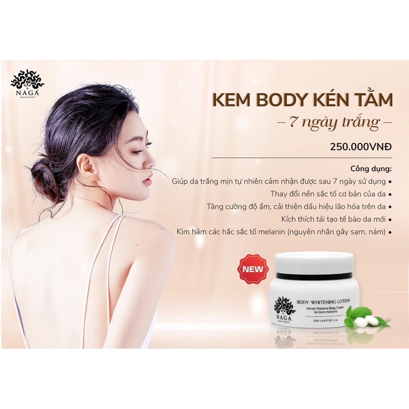 KEM DƯỠNG TRẮNG BODY NAGA #250K