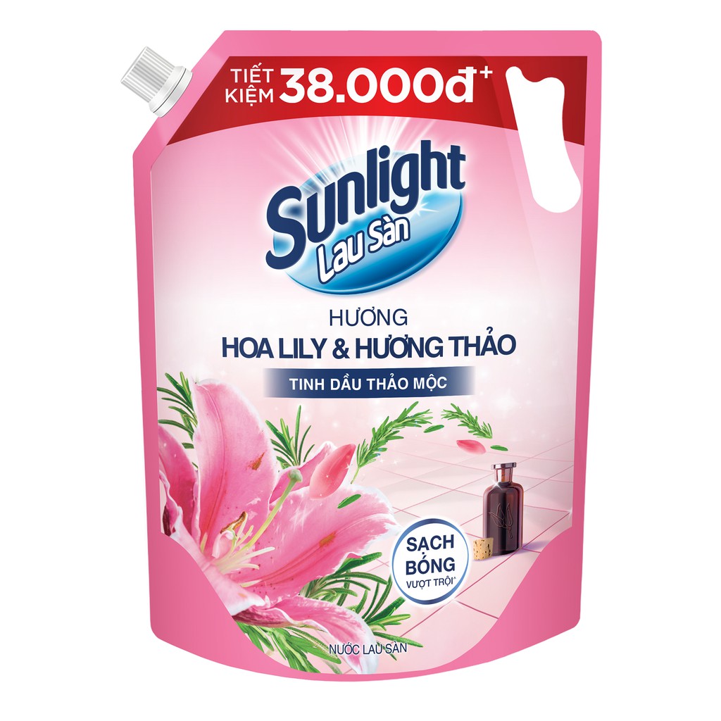 Nước Lau Sàn Sunlight Tinh Dầu Thảo Mộc Túi 3.6 Kg