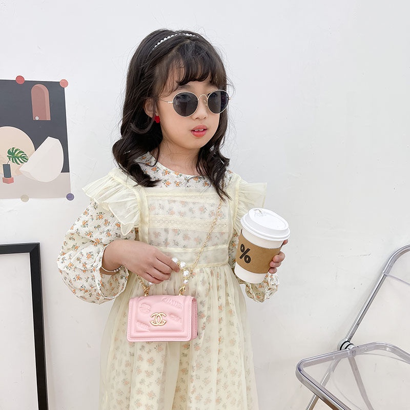 Túi Đeo Chéo Đính Ngọc Trai Thời Trang Cho Bé Gái