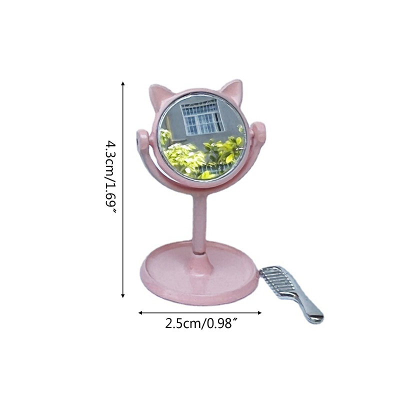 Bộ Lược Và Gương Mini Trang Trí Nhà Búp Bê DIY 1 12