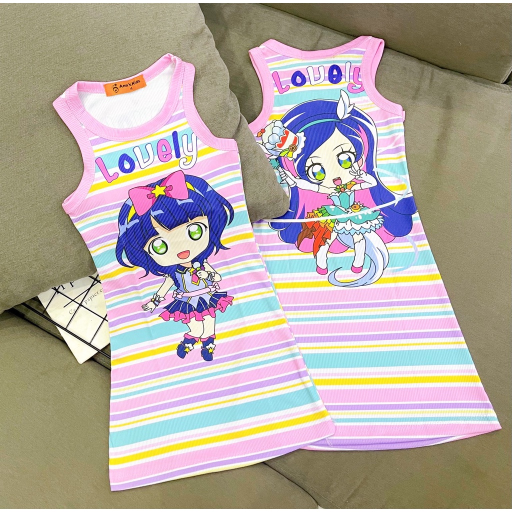 Váy đầm bé gái size 3-5 tuổi thun gân lạnh Jennie kids J497