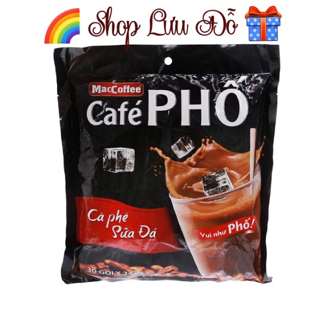 Cafe Phố cà phê sữa đá bịch 30 gói * 24 gr