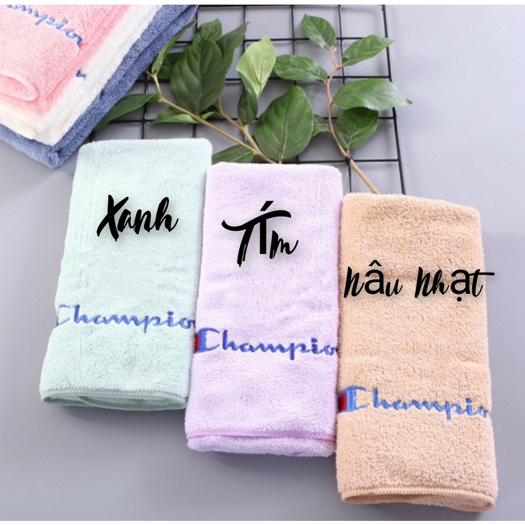 Khăn thể thao Champion cao cấp bản trung (35x75cm) cực thấm hút mồ hôi và mềm mại.