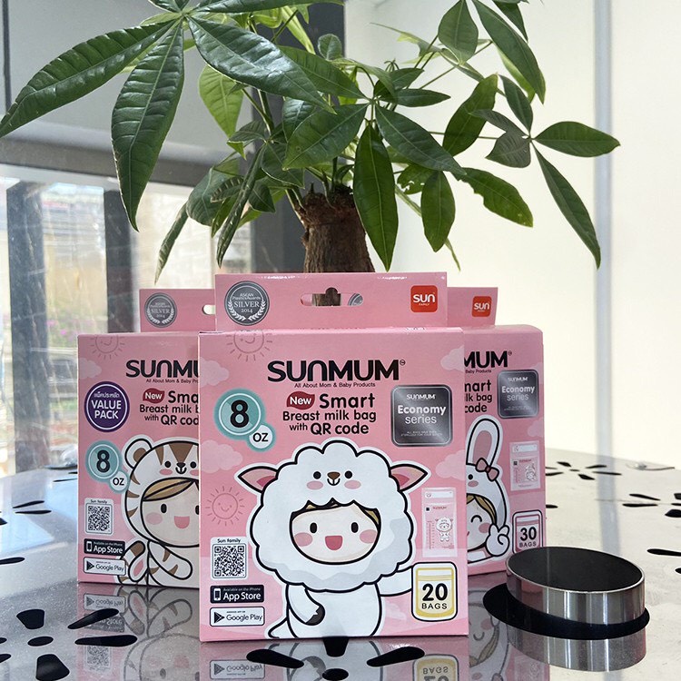 [Tem phụ-Date 2028]Túi Trữ Sữa Sunmum Chính Hãng An Toàn Tiện Lợi 100,150,250ml Babibu - TTSS