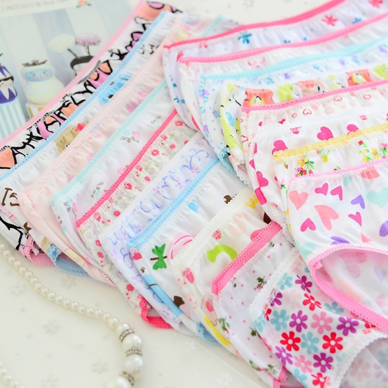 Set 6 quần lót họa tiết hoa dễ thương cho bé gái