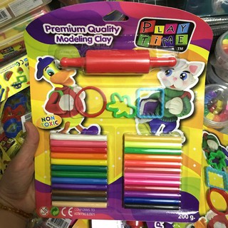 Đất nặn 24 màu 200g khuôn con lăn