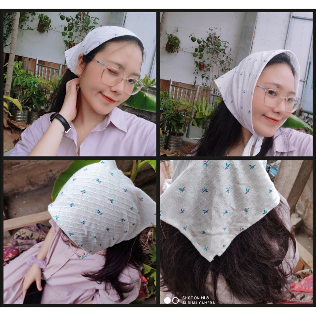 Khăn turban xinh tạo dáng đa năng đẹp xuất thần, bandana trùm đầu hiphop (Ảnh 3 ghi mẫu)